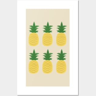 Pineapple Pattern Posters and Art